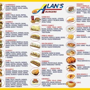 Alan's Burgers * Food Truck Menu