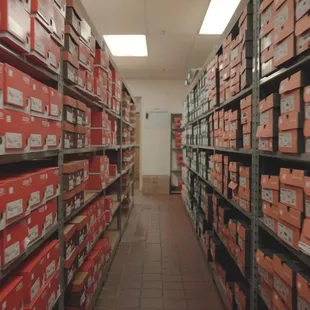 Back of the store view of Alan's Shoes Speedway