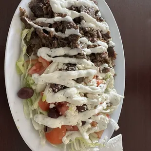 Doner Salad Beef and Lamb