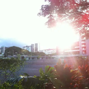 From the other side of the lot