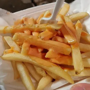 Fries with sauce