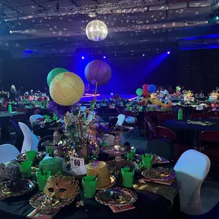 Mardi Gras Ball tables