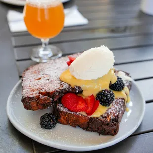 Bread Pudding French Toast.  Best Sunday Brunch in Sacramento!