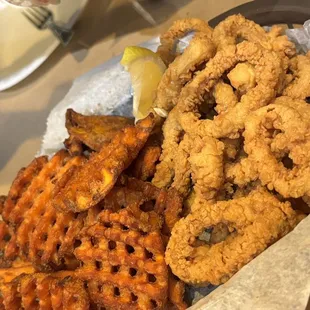 A7. Sweet Potato Fries and A6. Onion Rings