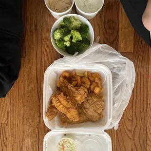 a meal in a plastic container