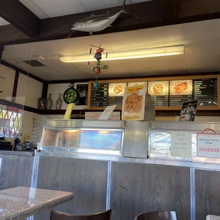 the inside of a restaurant