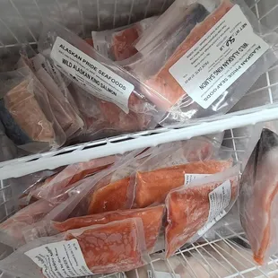 Frozen wild caught salmon