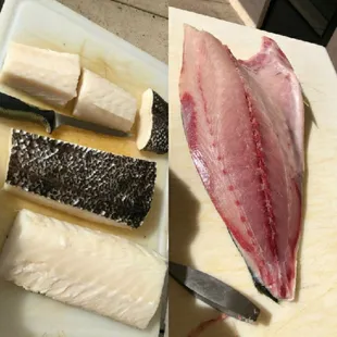 Hamachi and Chilean Seabass