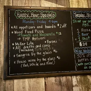 Happy hour specials!!