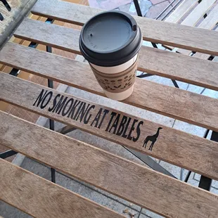 Sip your cup outside!