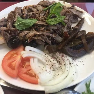 a plate of food on a table