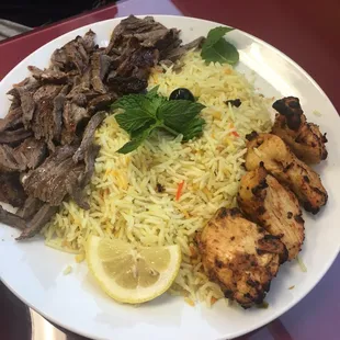 a plate of food on a table