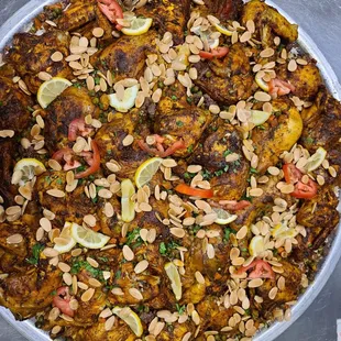 a bowl of food