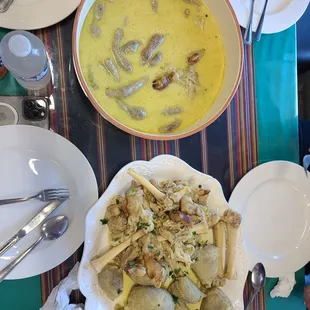 a plate of food on a table