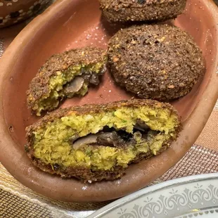 Stuffed falafels. Juicy and not dry!