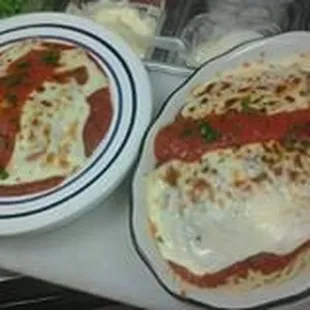 two plates of food