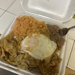 #25. Chilaquiles Verdes Combo Plate