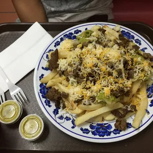 Carne asade fries