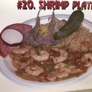 What it&apos;s supposed to look like vs what it looks like - the shrimp plate $12