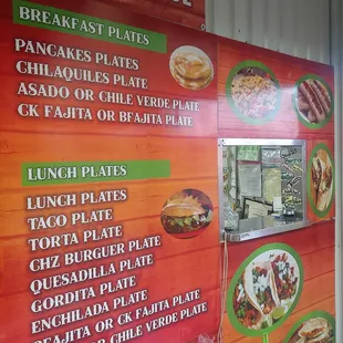 Plates menu
