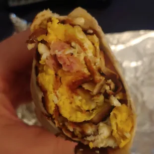 Spam burrito contents