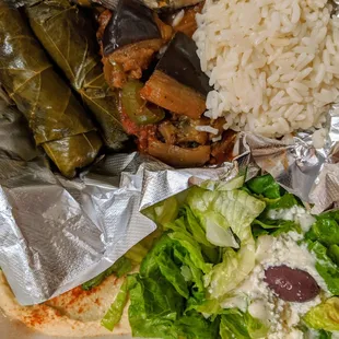 Grape Leaves + Hummus