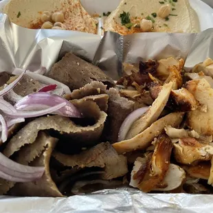 Chicken Shawarma and Gyro Plate