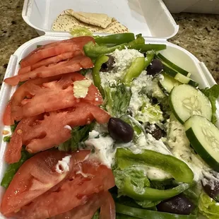 Feta entree salad.