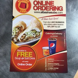 they take Online Orders too!