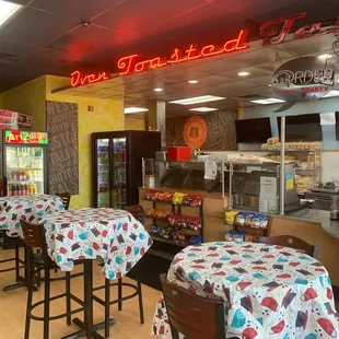 the interior of a restaurant