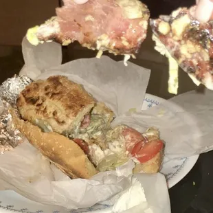 A 1/2 piece of bacon in my whole sub. Oh thanks.