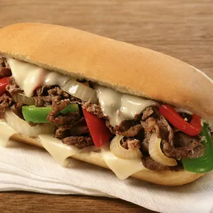 a closeup of a sub sandwich