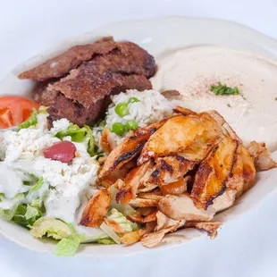 Combination plate (chicken and Gyro)