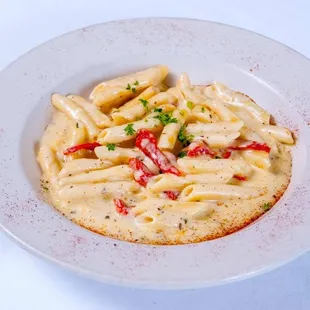 Alfredo pasta (add chicken, gyro, or shrimp)