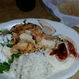Chicken schwarma plate