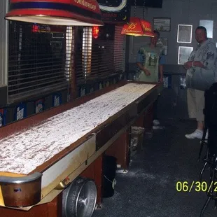 A shuffle board table!