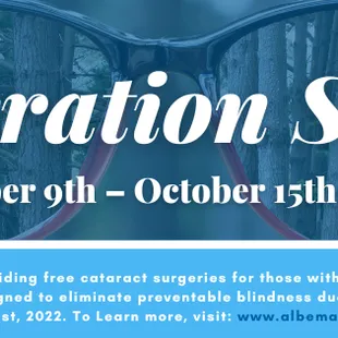 Albemarle Eye Center is proud to announce that we will be participating in Operation Sight during 'National Sight Week'!
