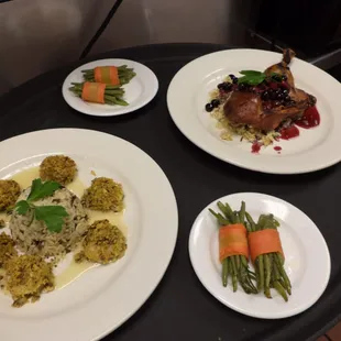 plates of food on a table