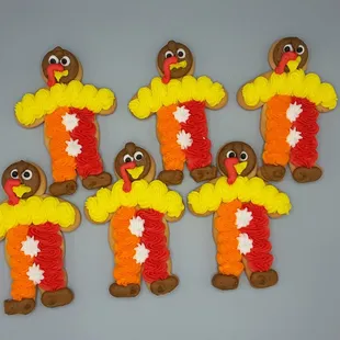 Turkey clown cookies