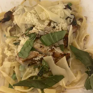 Carbonara with Grilled Chicken (in to go box)