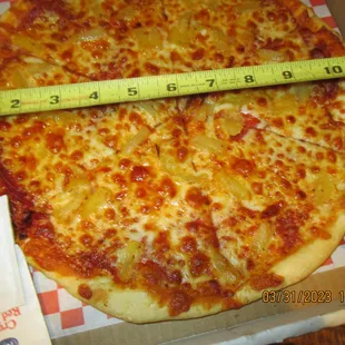 My &quot;15&quot; medium pizza doesn&apos;t even measure 12&quot;!!