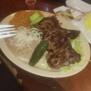 Carne asada plate 8.95 great deal