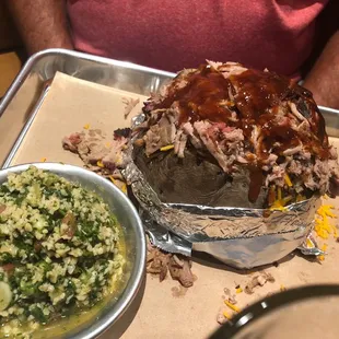 Brisket potato and tabouli