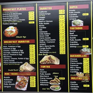 Full Menu!
