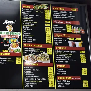 Full Menu!