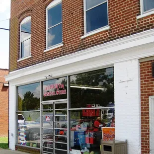 Our store front, come on in! get a cup of coffee or have a sandwich!