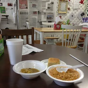 Squash &amp; caramelized onions with Brunswick stew.