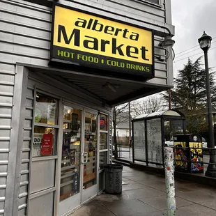 storefront and sidewalk