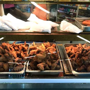 Wings and Jojos + Corndogs. They stopped selling Hotpockets.