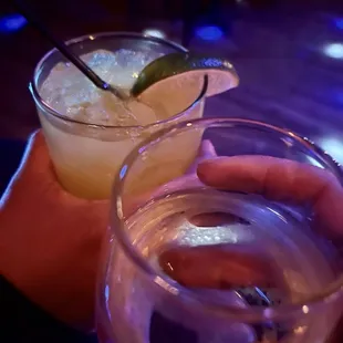 Sunday Sips: (Daughter's Spicy Margarita/ My Pinot G.)